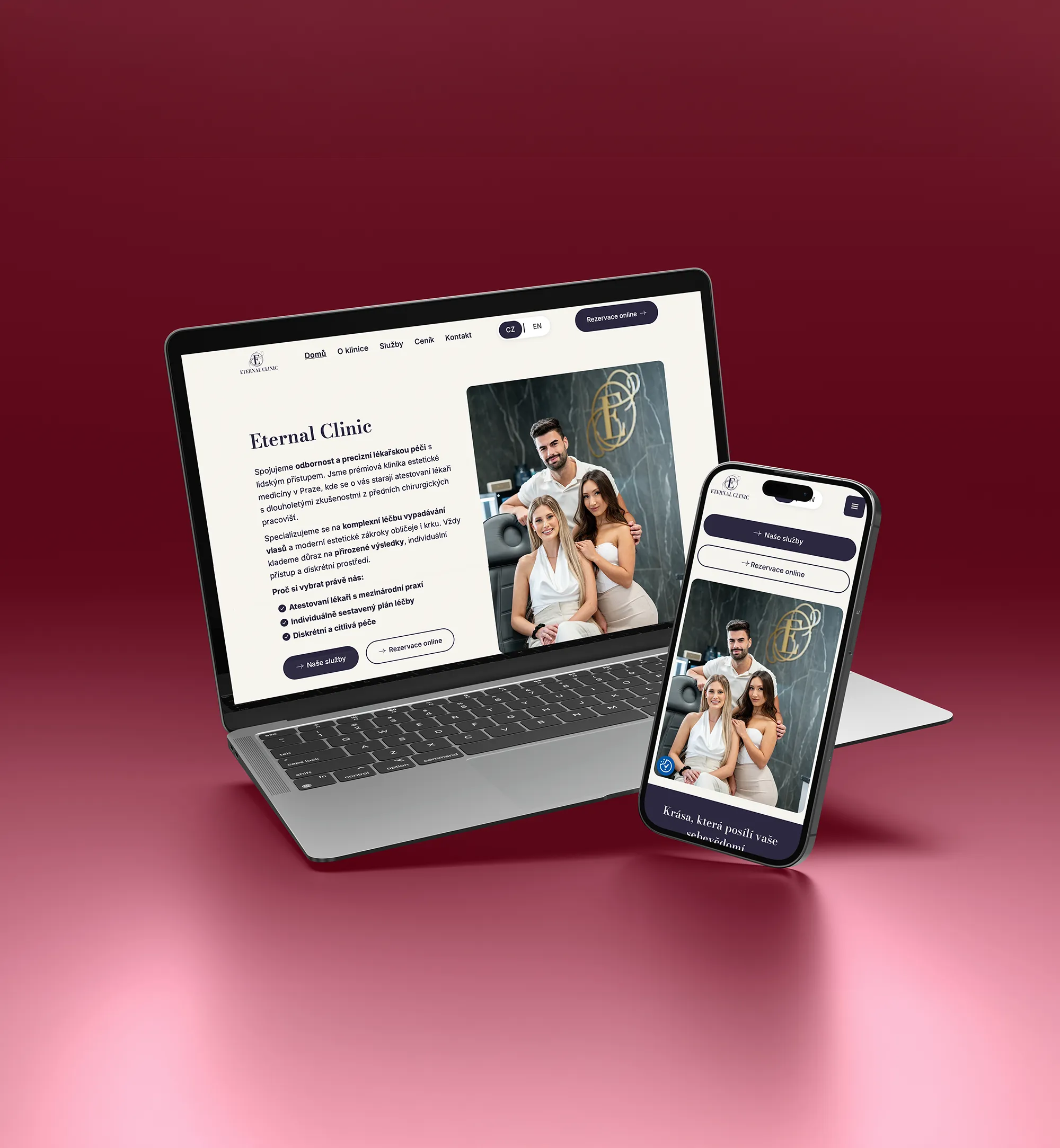 Eternal Clinic mockup